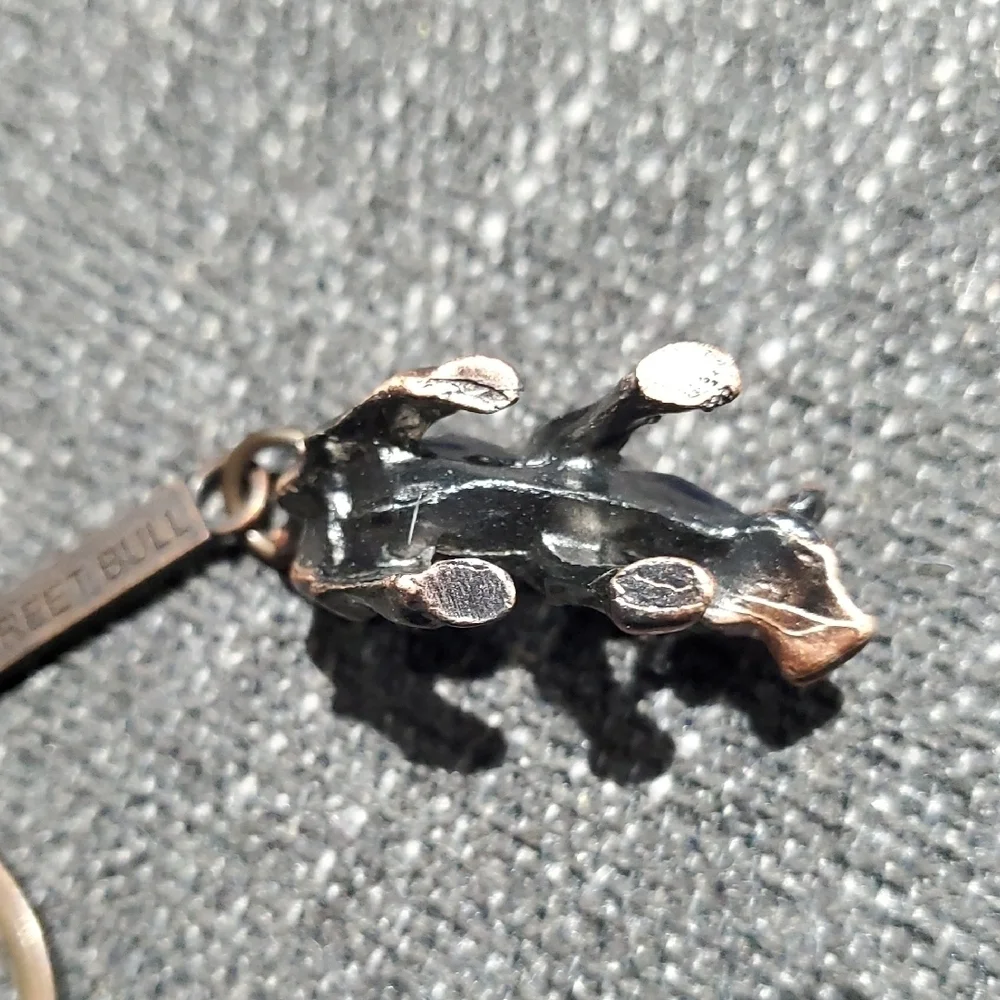 Vintage Wall Street Bull Key Holder - Bronze and Black